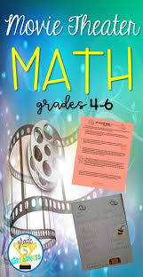 Distance Learning Movie Theater Math Project Print And Digital Math Projects Math Elementary School Math Activities