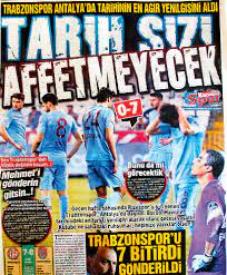 Bordo mavililer, ligdeki 17'nci yenilgiyle. 7 0 Lik Antalyaspor Maglubiyeti Trabzonspor U Karistirdi