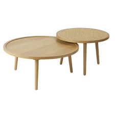 Round coffee table circular coffee table wood coffee table | etsy. Santali 2 Piece Mango Wood Round Coffee Table Set 80 60cm