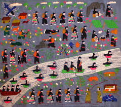 The hmong people are a southeast asian ethnic group living mainly in southern china, vietnam, laos, thailand, and myanmar. Hmong Embroidery Embroidery Farming Village Life And War Experience