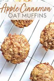 These Healthy Apple Cinnamon Oatmeal Muffins Make An Easy Breakfast Or Grab An Apple Recipes Easy Healthy Apple Cinnamon Oatmeal Apple Cinnamon Oatmeal Muffins