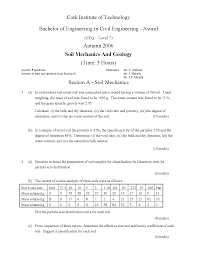 Permeability Of Sand Soil Mechanics And Geology Old Exam