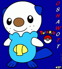 Water type pokémon are strong against ground, rock, fire; Oshawatt The Wa Coloring Page Printable Oshawatt The Wa