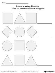 Draw The Missing Shape To Complete The Pattern Pattern Worksheet Pattern Worksheets For Kindergarten Ab Pattern Worksheet