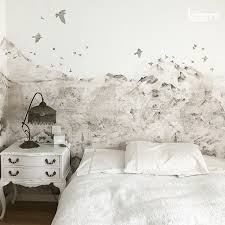 Decora Tu Dormitorio Con Papel Panoramico Y Despertaras Cada Manana Rodeado De Montanas Y Aves Que Bonito Ha Quedado El Dormitorio De Nuestra Clienta Cri Idee