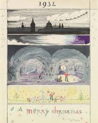His secretary's notes in the margins are written in a neat, flowing hand and in a different color of ink; Bodleian Libraries The Father Christmas Letters Of The Tolkien Family