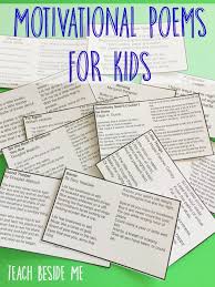 Motivational Poems For Kids To Memorize Motivational Poems How To Memorize Things Poetry For Kids