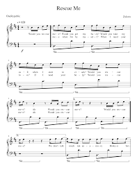 Onerepublic Rescue Me Sheet Music For Piano Solo Musescore Com