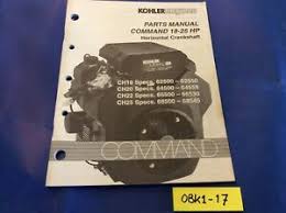 Variety of kohler engine wiring schematic. Kohler Motor Piezas Manual Doble Cilindro Command 18 25 Hp Horizontal Ciguenal Ebay