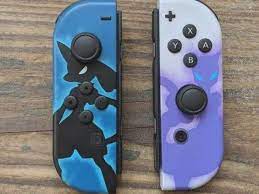 Mewtwo Vs Lucario Super Smash Bros Ultimate Themed Custom Painted Nintendo Switch Joycons Super Mario Bros Nintendo Super Smash Bros Smash Bros