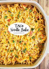 Taco Noodle Bake So Good Egg Noodles Taco Meat Cheese Diced Tomatoes And Green Chiles Cheddar Cheese Soup And Sour Recipes Food Easy Mexican Casserole