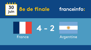 Calendrier, dates clés, composition des groupes, matchs en direct, résultats complets. Franceinfo On Twitter Apres Un Match Fou La France Bat L Argentine 4 Buts A 3 Et Se Qualifie Pour Les Quarts De Finale Elle Affrontera Le Vainqueur Du Match Uruguay Portugal Https T Co Weycljvvk6 Https T Co Qufsqw3mwa