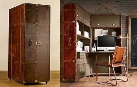 And put it back on the floor when you want to open up your workspace again. Giant Vintage Steamer Trunk A Gorgeous Portable Office Wired