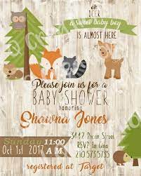 Super Cute Woodland Creatures Friends Baby Shower Invitation Made To Order Will Email You The Digital File For You To Print With Festa Da Raposa Festa Fadas