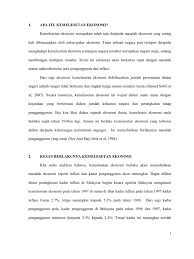 Kajian ini cuba melihat sejauh manakah kemelesetan ekonomi ini telah memberikan kesan terhadap prestasi kewangan industri pembinaan. Kemelesetan Ekonomi Malaysia Pada Tahun 1997