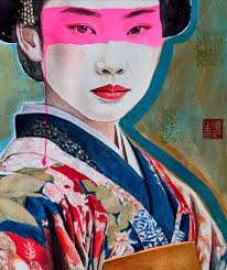 Artist Finds New Homes for Ink and Mixed Media Pieces Featuring Asian Women