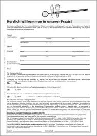 Anamnese Anmeldebogen Dsgvo Datenschutz Praxis Office