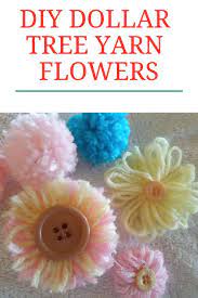 Make these trendy decorative lanterns by using photo frames from dollar tree to display candles inside or change up your decor seasonally! Dollar Tree Yarn Flowers Home Decor Diy Yarn Flowers Yarn Diy Yarn Flowers Diy Yarn Flowers