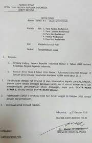 Pasti sewaktu sekolah anda pernah mendapatkan surat undangan dari sekolah untuk orang tua anda, bukan ? Contoh Surat Nota Dinas Kepolisian Contoh Surat Terbaru
