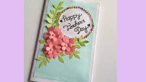 These teacher's day greeting cards for kids can be made by one child, or it can be a group effort as well. Diy Teachers Day Card Handmade Teachers Day Card Making Idea Youtube