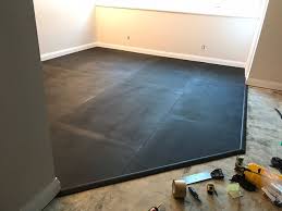 Just Finished Installing Our 4 X 6 X 3 4 Mats For A Home Gym In Ottawa Ontario Features Beveled Weight Room Flooring Home Gym Flooring Floor Installation