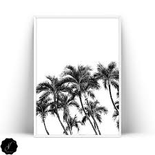 Black And White Palm Tree Wall Art Palm Tree Printable Wall Art Scandinavian Decor Black And Etsy Printable Wall Art Tropical Wall Art Wall Art Prints