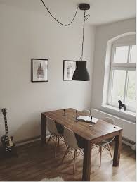 Wohnzimmer Livingroom Diningroom Essbereich Mit Massivholztisch Esstisch Ikea Hangar Industrie Lampe Darf Grey Grau Eames Chair Fi Interior Room Home Decor