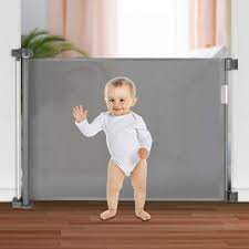 Buy Retractable Baby Gate 58 Space Efficient Mesh Design Pet Gate With 2 Sets Of Mounting Hardware Indoor Outdoor Baby Gate Extra Wide Dog Gates For Doorways Stairways Hallways Banisters And
