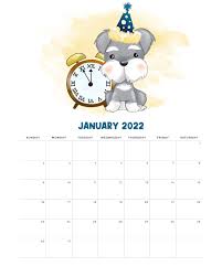free printable 2022 cute dog calendar the cottage market