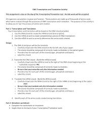 #2 a c t dna: Dna Transcription And Translation Project