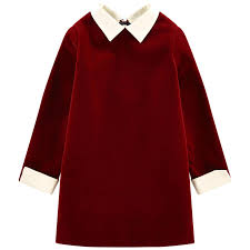 Bonpoint Robe En Velours Avec Col Amovible Fancy Dress For Kids Kids Dress Velvet Clothes