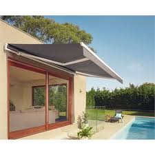 Windoware 3 X 2m Charcoal Easy Fit Awning Bunnings Warehouse Outdoor Awnings Outdoor Blinds Curtains With Blinds