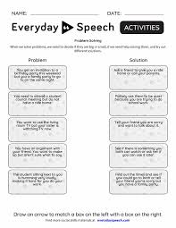 Check Out The Worksheet I Just Made Using Everyday Speech S Worksheet Creator Problem Problem Solving Worksheet Problem And Solution Speech Therapy Worksheets
