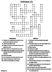 Grille De Mots Croises A Imprimer Ce2 Cm1 Theme Les Animaux Mots Croises A Imprimer Mots Meles A Imprimer Mots Fleches Enfants