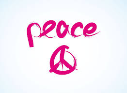 image detail for peace sign vector design featuring the word peace in a paint brush アート