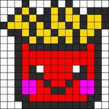 Qui A Envie De Frite Pixel Art Frite Pixel Art Dessin Petit Carreau