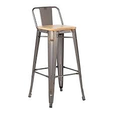 Tabouret Haut Avec Dossier Lix Brosse Bois Tabouret Haut Tabouret De Bar Pliable Tabouret