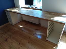I find that i love to have tons of workspace around me and the little white desk i had from target wasn't cutting it. I Need Advice On My Butcher Block Desk Project Does It Need Support In The Middle Woodworking