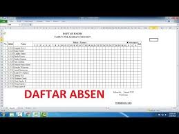 Cara membuat daftar hadir di excel. Cara Membuat Daftar Absen Untuk 1 Bulan Di Excel Panduan Lengkap By Bang Ontak 7