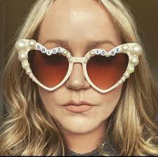 Ivory Heart Pearl Bride to Be Sunglasses