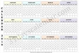 Calendar 2019 Editable Excel Printable Calendar Template Calendar 2019 Template Excel Calendar Template