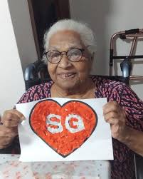 Our Home Care seniors crafted heart-shaped decorations using paper maché to  celebrate Singapore this month