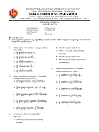 Nyuwun duka nembe sak menika saged sowan 3. Soal Penialain Aksara Jawa 1 Pdf