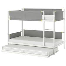 Vitval Kerrossangyn Runko Alasanky Valkoinen Vaaleanharmaa 90x200 Cm Ikea In 2020 Bunk Beds Pull Out Bed Loft Bed Frame