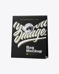 Paper Bag Mockup Half Side View In Bag Sack Mockups On Yellow Images Object Mockups Bag Mockup Mockup Free Psd Free Psd Mockups Templates