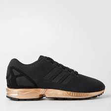 Adidas Black And Rose Gold Shoes Zx Flux Zx Flux Shoes Color Core Black Black Light Copper Metallic S78977 A Stylish Descendant Of The Zx 8000 These Adidas Zx Flux Adidas Zx Rose Gold Shoes