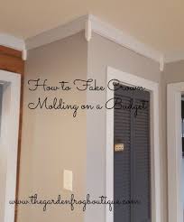 I am happy to say that i have made lots of progress this week with the bathroom makeover. How To Fake Crown Molding On A Budget Diy Crown Molding Cheap Crown Molding Budget Bathroom Remodel