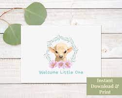 Baby Arrival Card Printable Welcome Little One Printable Baby Etsy Baby Shower Greetings Baby Shower Greeting Cards Baby Girl Cards