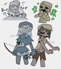 husk and stray (minecraft) drawn by iiiichimaru_03 | Danbooru