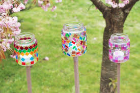 Diy Mosaik Windlichter Kinder Basteln Garten Windlichter Basteln Mit Kindern Windlichter Basteln